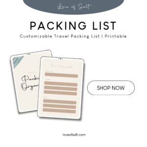 Customizable Travel Packing List | Digital Download | Printable Packing Checklist for Every Trip